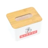 Fabricante de caja de papel tisú de plástico cubierta de madera personalizada pp publicidad creativa promocional hotel hotel caja de papel tisú impresión logotipo Item Picture